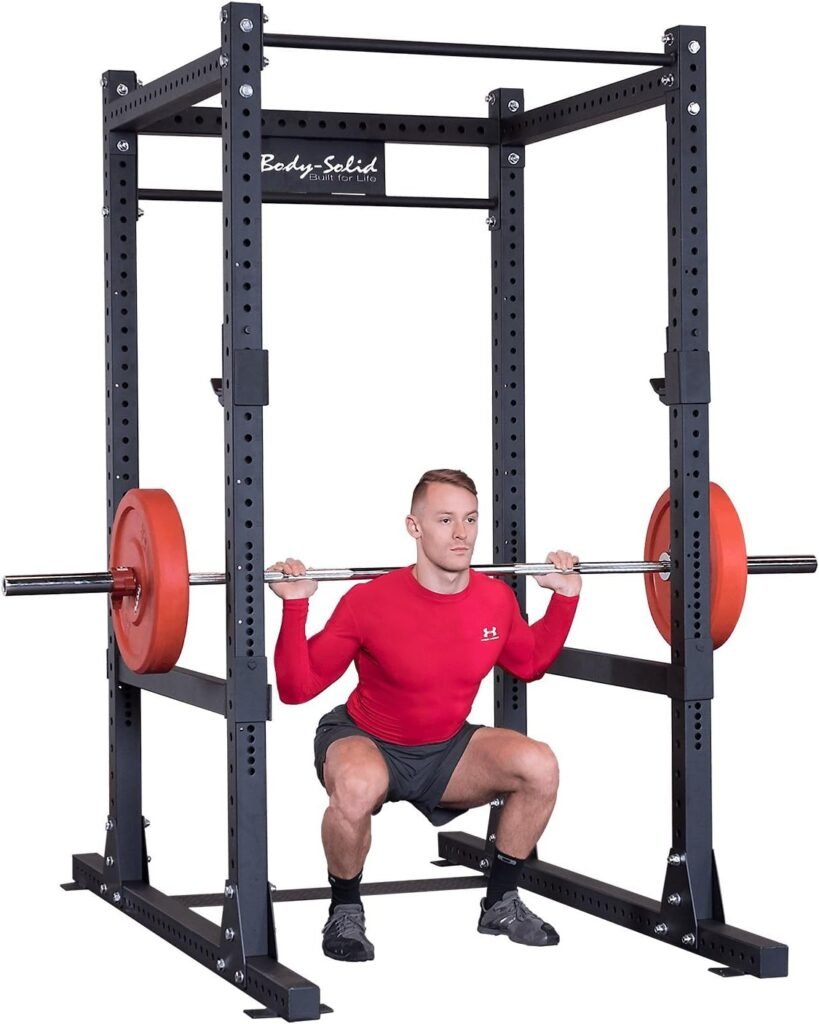 Body-Solid SPR1000 Commercial Power Rack for Weight Training, Home and Commercial Gym,black