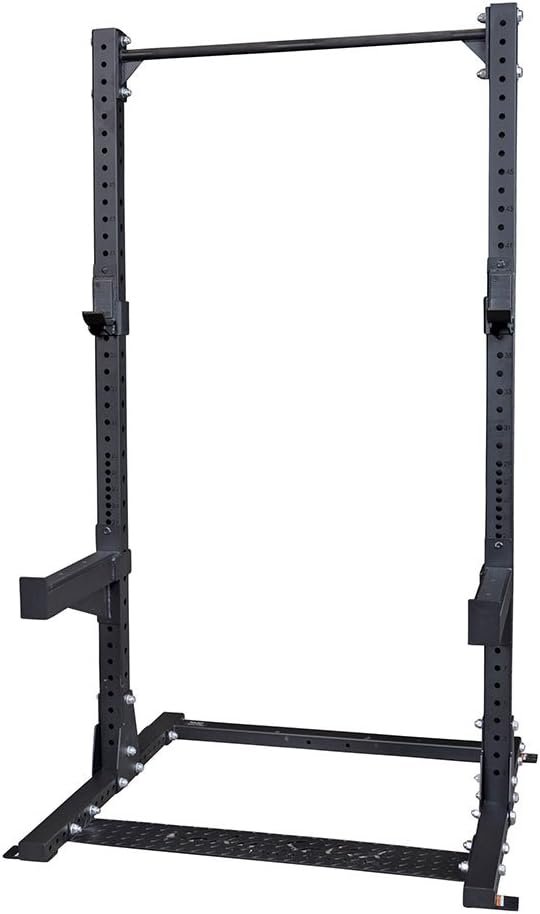 Body-Solid SPR500 Half Rack Weight Lifting Squat Rack Stand with Pull Up Bar, Power Squat Rack for Home Gym, Perfect for Workouts and Strength Training, 1000lb Weight Capacity