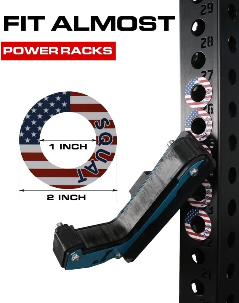 Power Rack Magnetic Position Markers, Squat Rack Magnets Power cage Reminder Lables Identifier Rings for Home Gym
