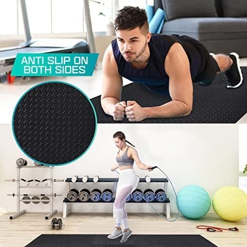 Yes4All 24SQFT-144SQFT Puzzle Exercise Mat for Home Gym, EVA Interlocking Foam Floor Tiles with Border for Workout Equipment