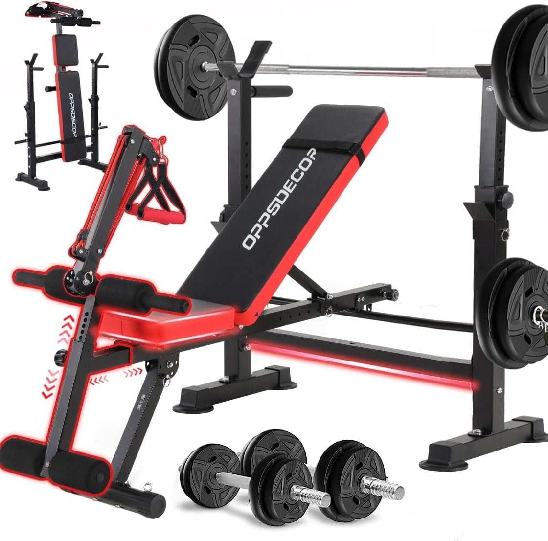 OPPSDECOR 6 in 1 Weight Bench Set Review